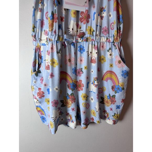 Posh Peanut Hello Kitty Springtime Girls Blue Summertime Shorts Romper 3T/4T NWT - Picture 4 of 15